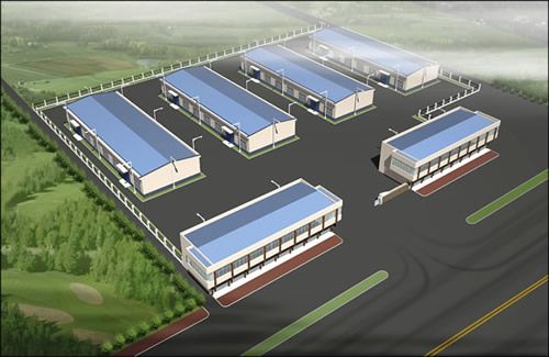 ��ͨ��޽�����ҵ԰��2000ƽ���׸ֻ�ṹ��׼��������